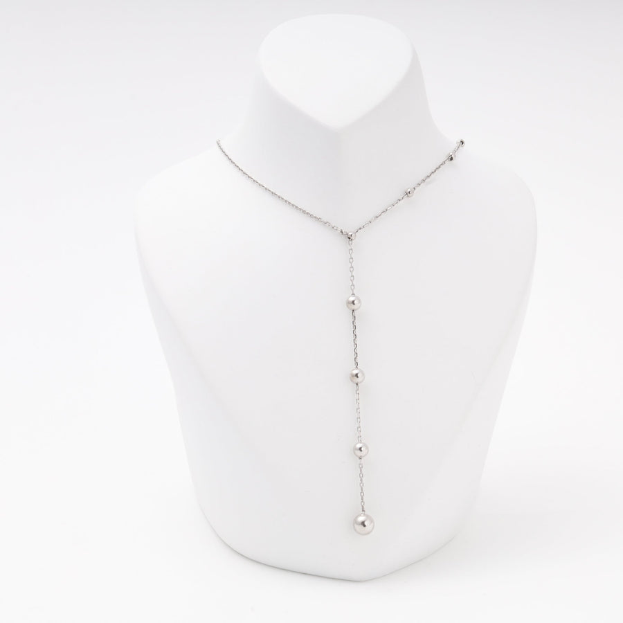 Silver 925 Rhodium Ball Chain Necklace | Ukrainian Jewelry