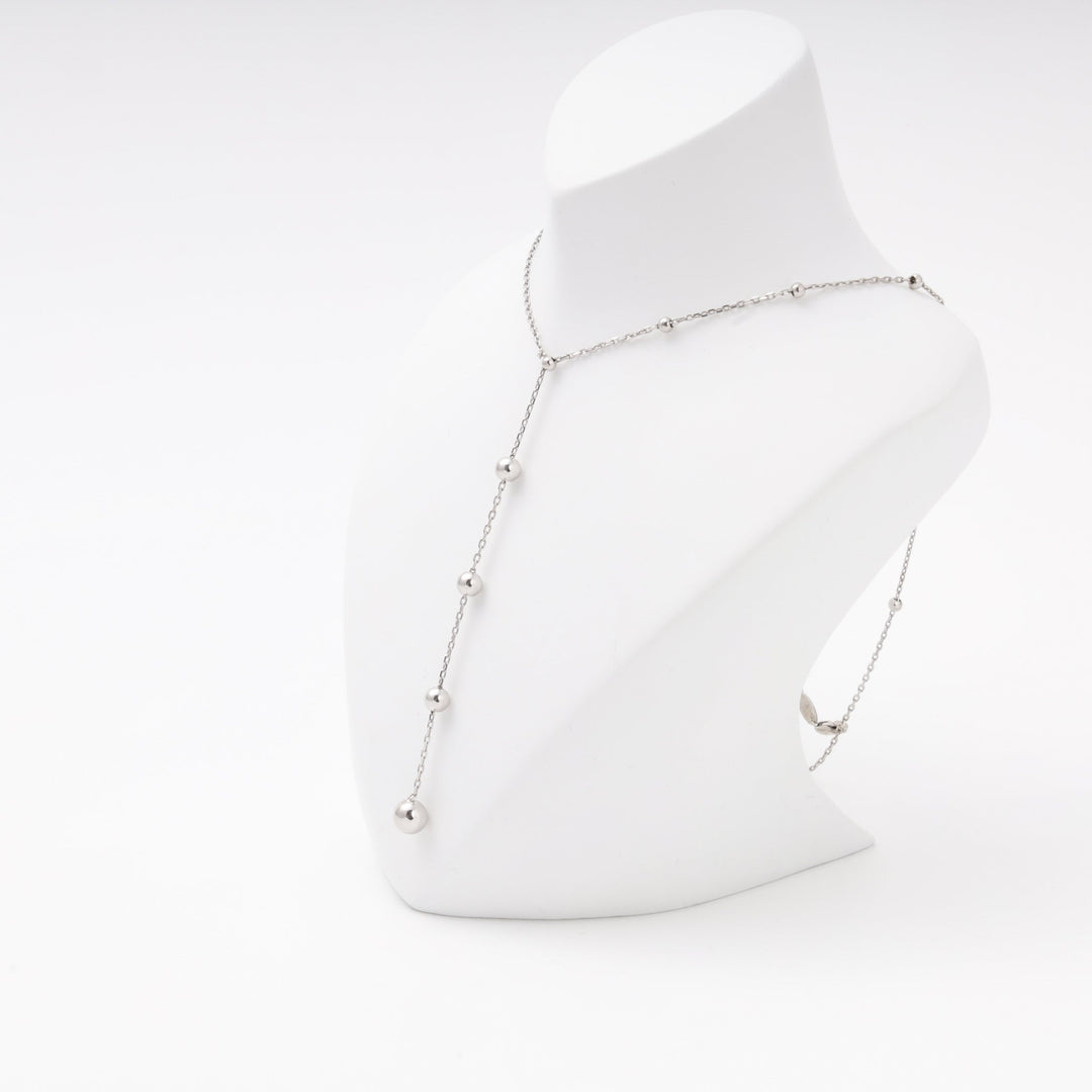 Silver 925 Rhodium Ball Chain Necklace | Ukrainian Jewelry