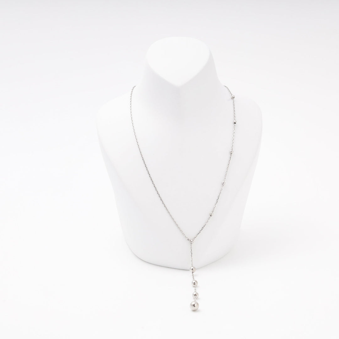 Silver 925 Rhodium Ball Chain Necklace | Ukrainian Jewelry