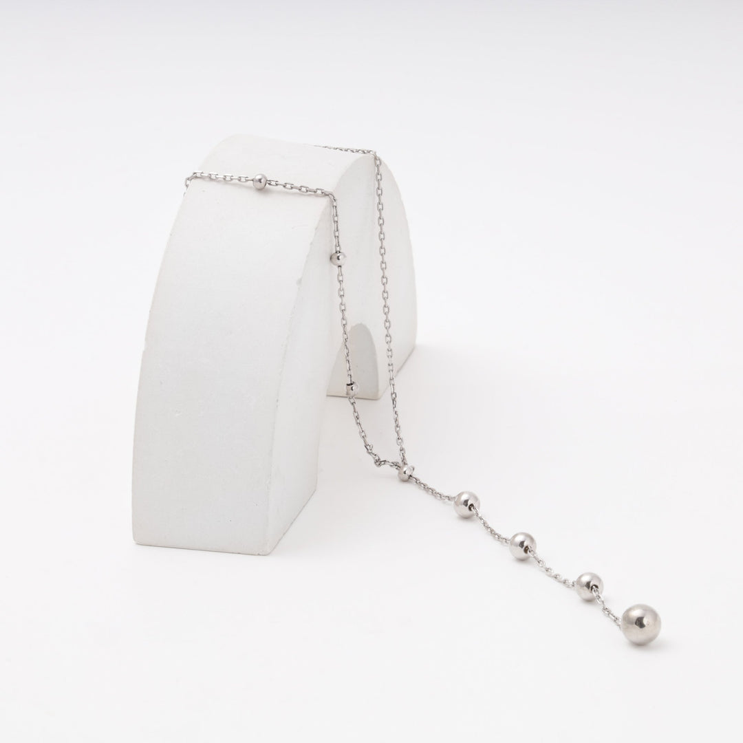 Silver 925 Rhodium Ball Chain Necklace | Ukrainian Jewelry