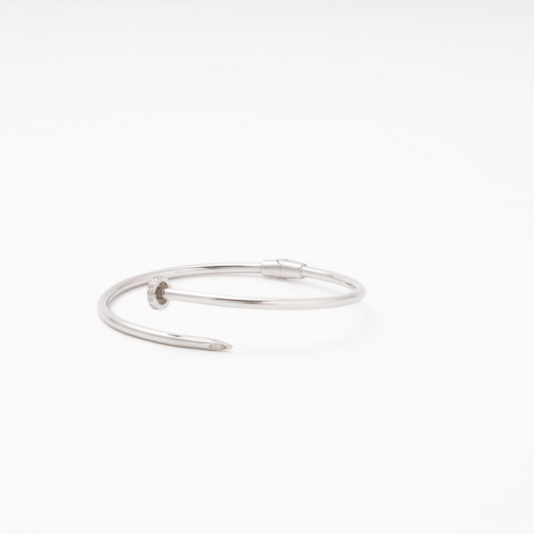 Silver 925 Rhodium Plain Rigid Bangle | Ukrainian Jewelry