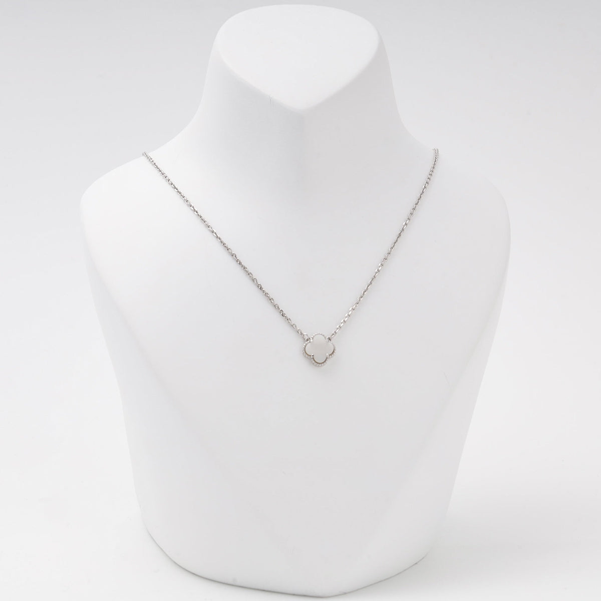 Silver 925 Clover Pendant Necklace with Mother-of-Pearl | Ukrainian Jewelry