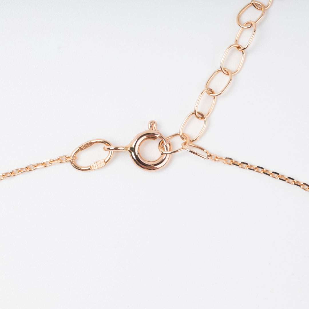 Black Clover Charm Bracelet 14K (585) Rose Gold | Ukrainian Jewelry