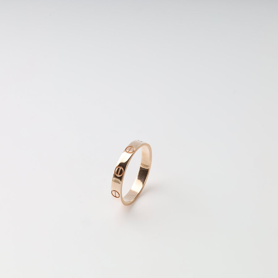 Love Screw Ring in 14K Rose Gold — side profile view