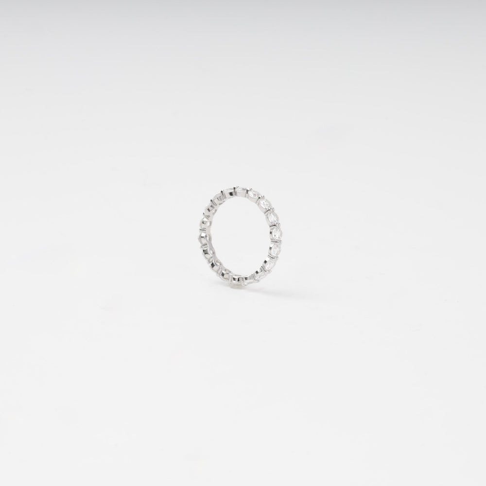 Rhodium-Plated Silver 925 Cubic Zirconia Eternity Ring | Ukrainian Jewelry
