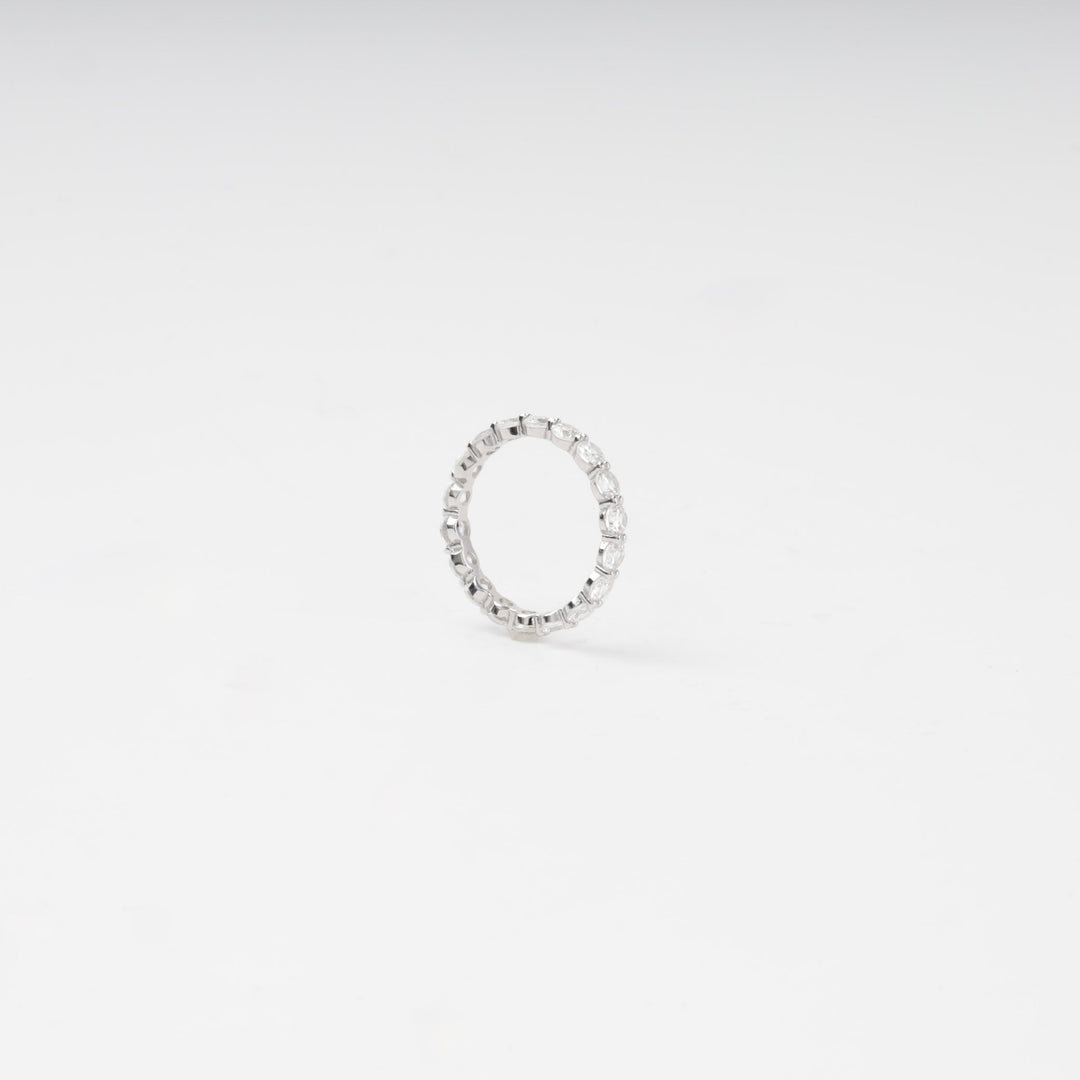 Rhodium-Plated Silver 925 Cubic Zirconia Eternity Ring | Ukrainian Jewelry