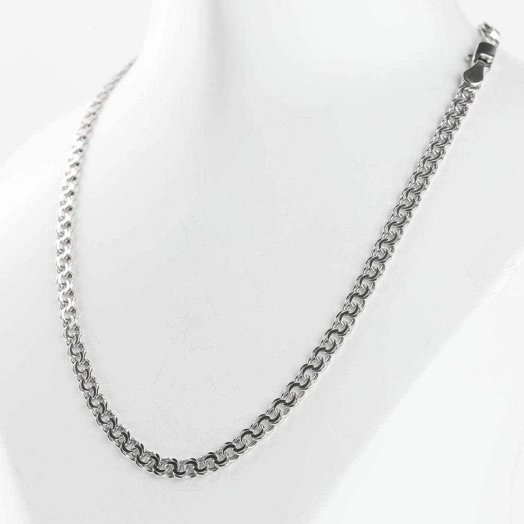 Silver 925 Bismarck chain with secure lobster clasp