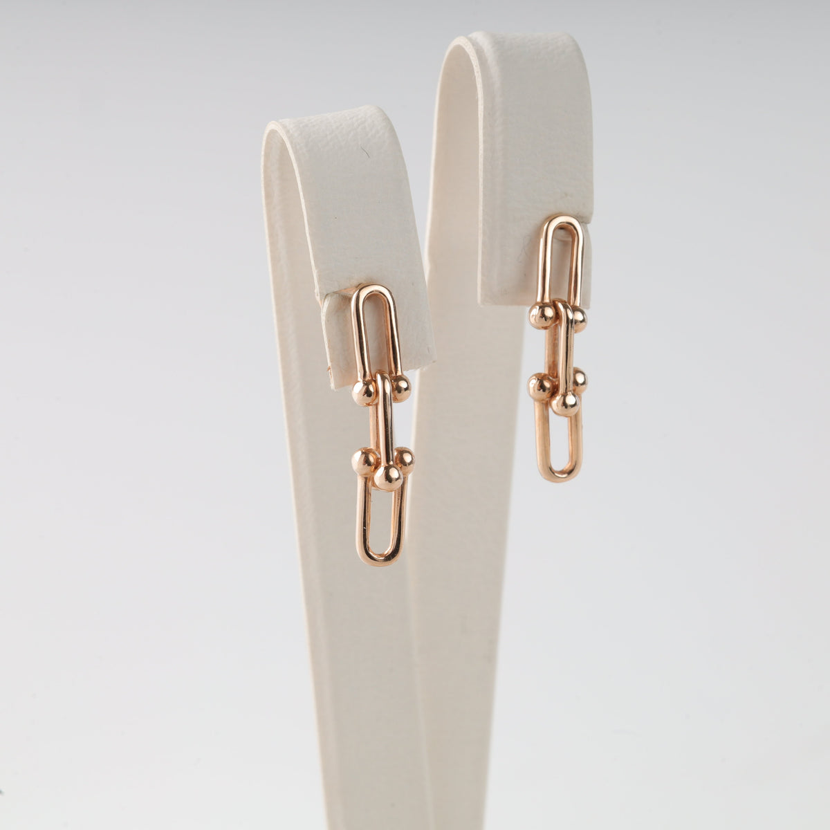 Rose Gold 585 Hanging Chain Link Earrings | Ukrainian Jewelry