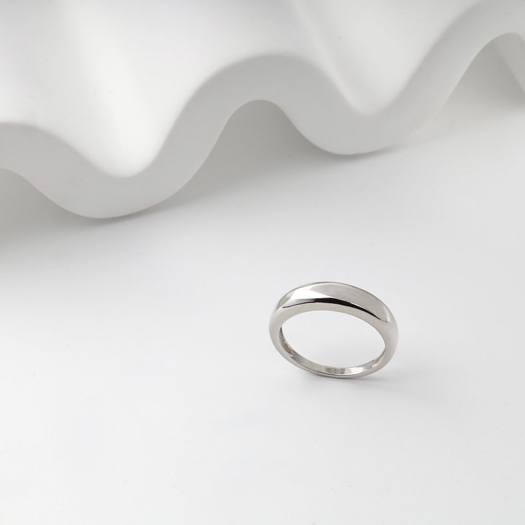 Rhodium-Plated Silver 925 Polished Ring | Ukrainian Jewelry