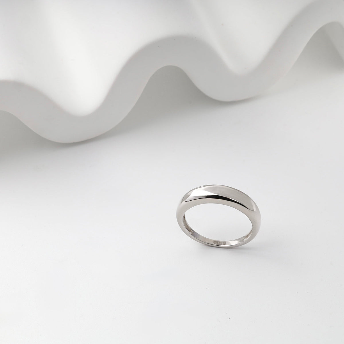 Rhodium-Plated Silver 925 Polished Ring | Ukrainian Jewelry