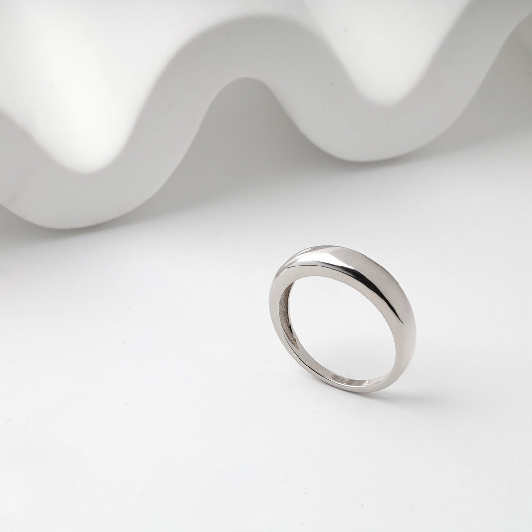 Rhodium-Plated Silver 925 Polished Ring | Ukrainian Jewelry