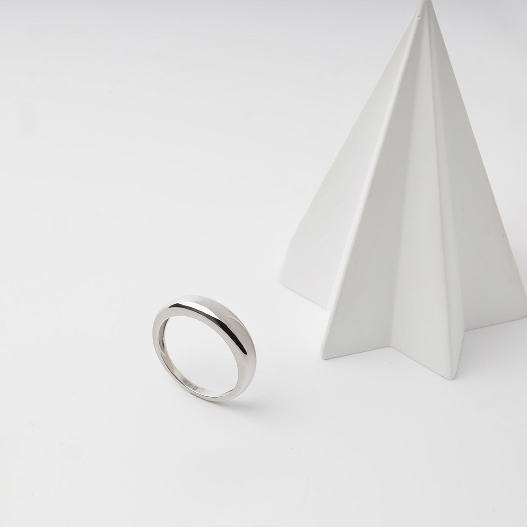 Rhodium-Plated Silver 925 Polished Ring | Ukrainian Jewelry
