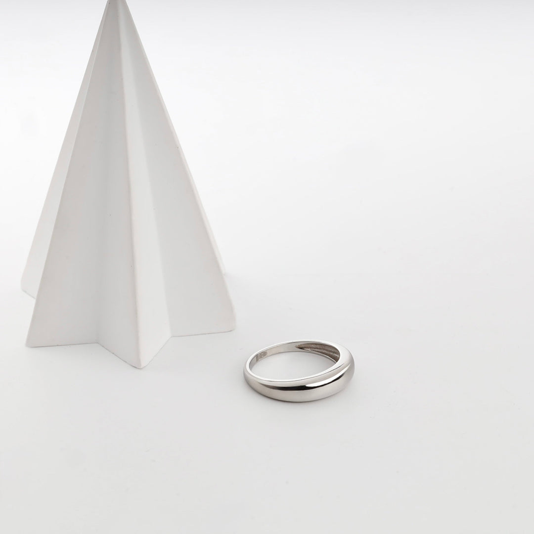 Rhodium-Plated Silver 925 Polished Ring | Ukrainian Jewelry