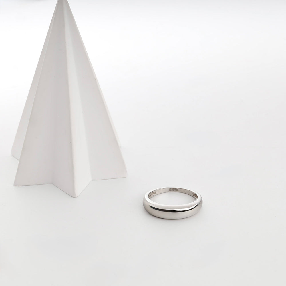 Rhodium-Plated Silver 925 Polished Ring | Ukrainian Jewelry