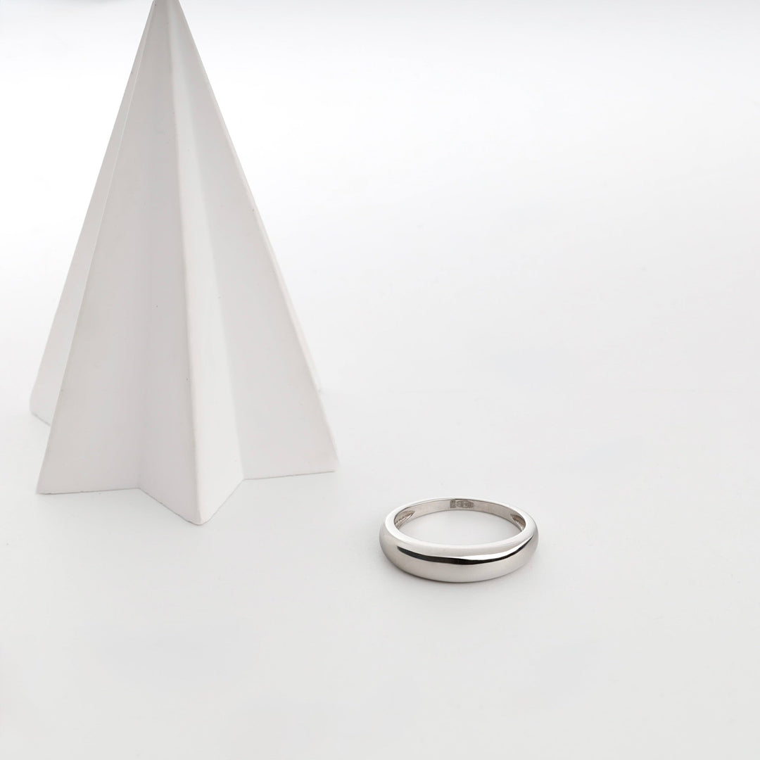 Rhodium-Plated Silver 925 Polished Ring | Ukrainian Jewelry