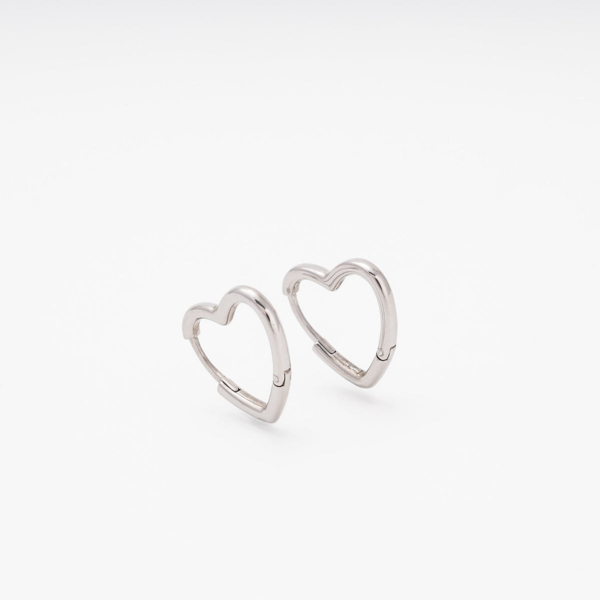 Silver 925 Heart Hoop Earrings | Ukrainian Jewelry