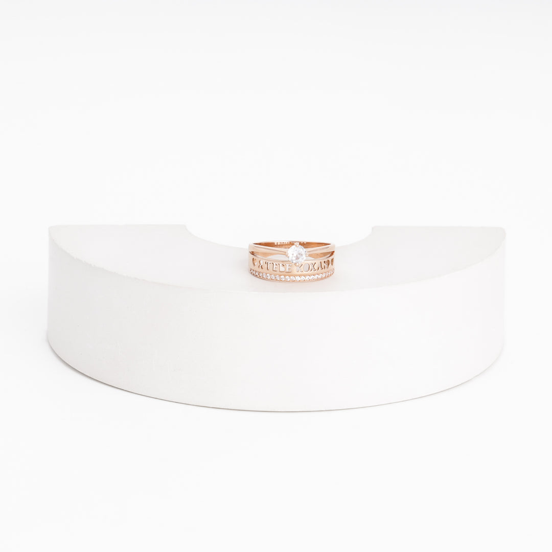 Rose gold ring inscription detail Тебе кохаю, 4.8 mm band — Ukrainian Jewelry