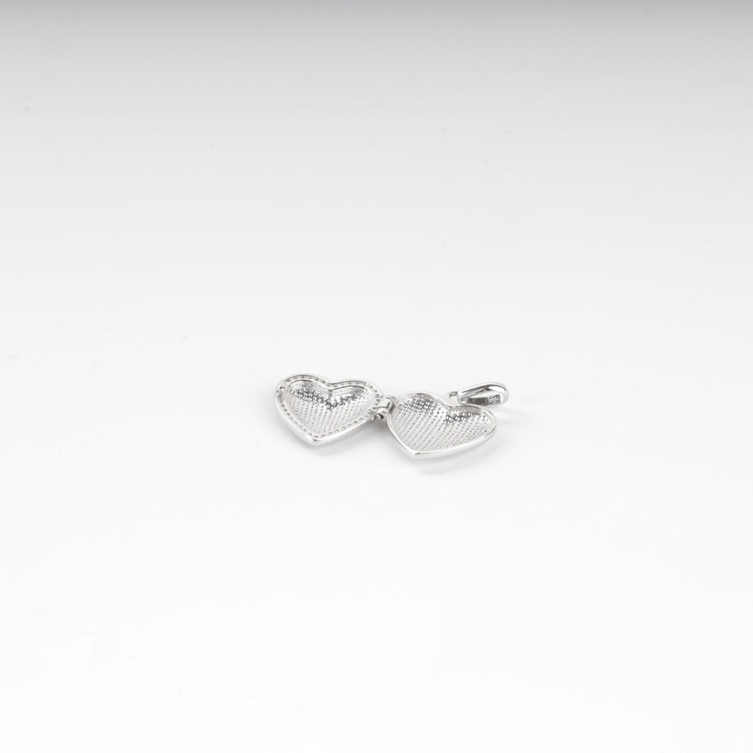 Silver 925 Cubic Zirconia Heart Locket Pendant | Ukrainian Jewelry