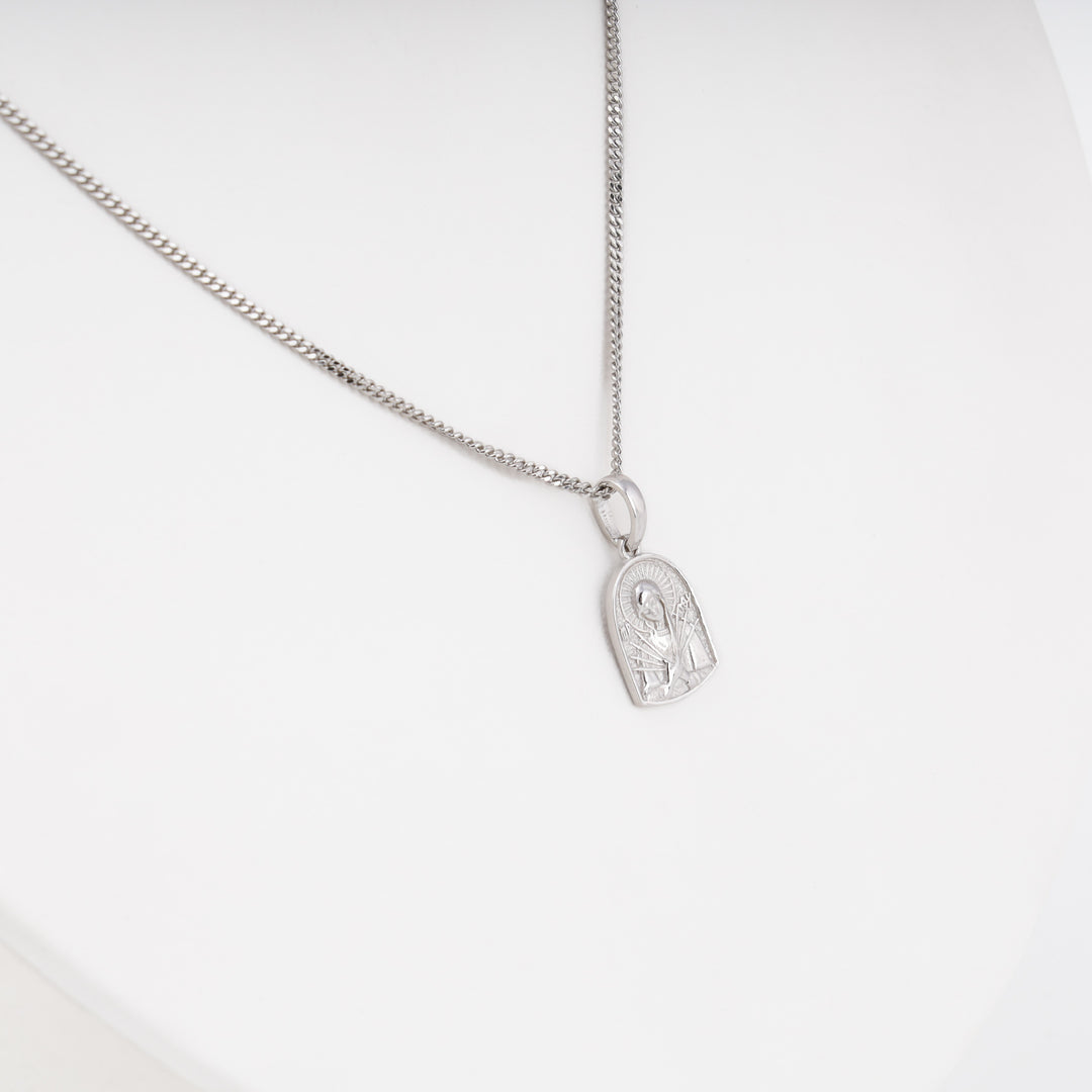 Icon pendant caliper measurement 9 mm width, Sterling Silver 925 — Ukrainian Jewelry