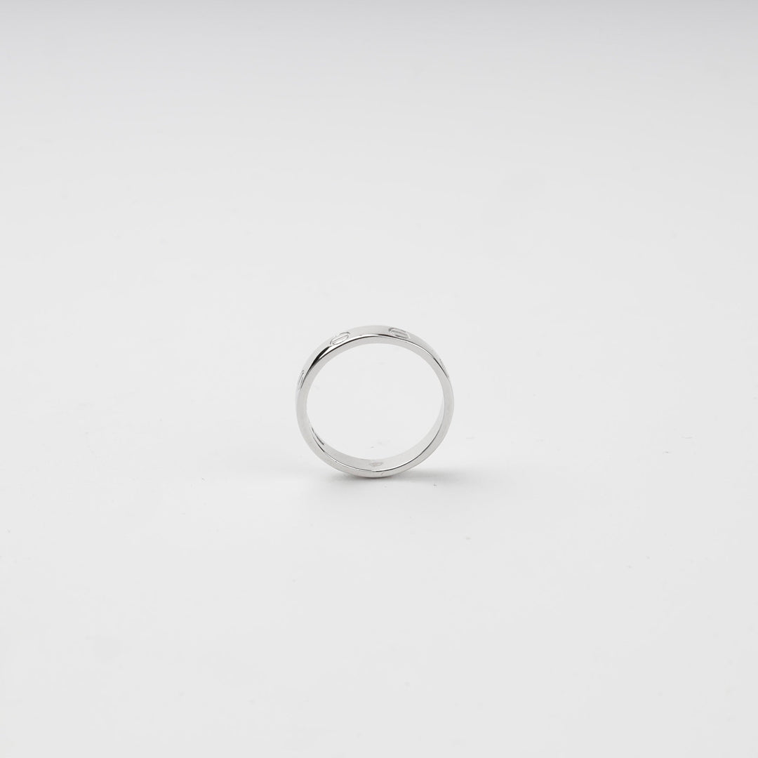Rhodium-Plated Silver 925 Screw Motif Ring | Ukrainian Jewelry