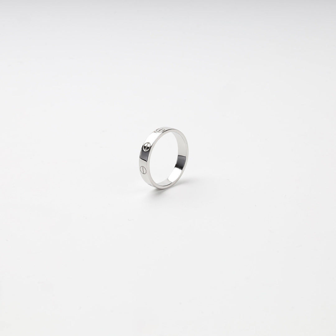 Rhodium-Plated Silver 925 Screw Motif Ring | Ukrainian Jewelry