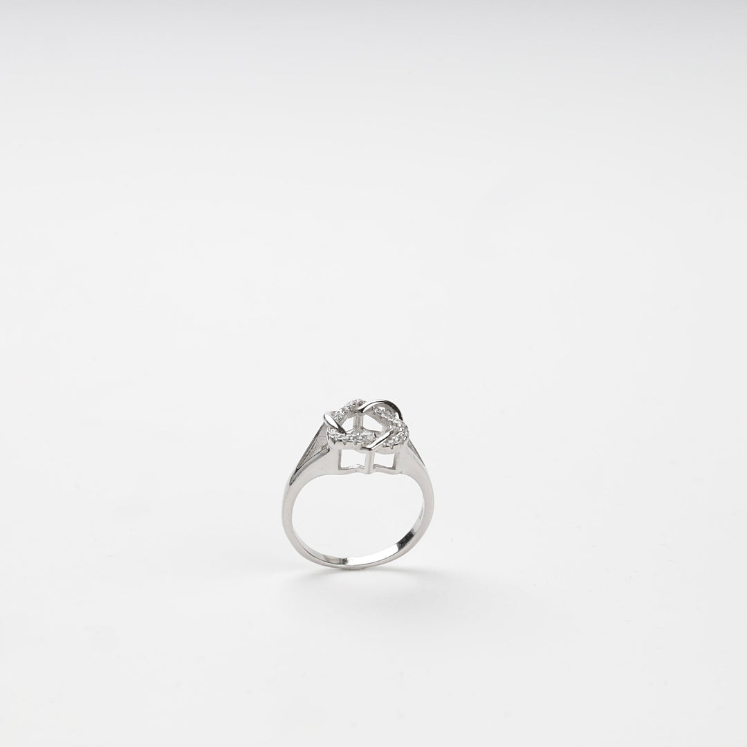 Silver 925 Moving Center Cubic Zirconia Ring | Ukrainian Jewelry