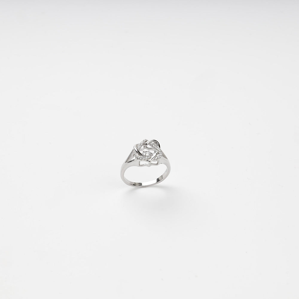 Silver 925 Moving Center Cubic Zirconia Ring | Ukrainian Jewelry