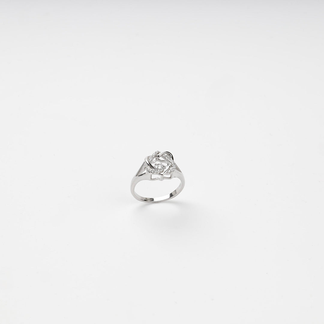 Silver 925 Moving Center Cubic Zirconia Ring | Ukrainian Jewelry
