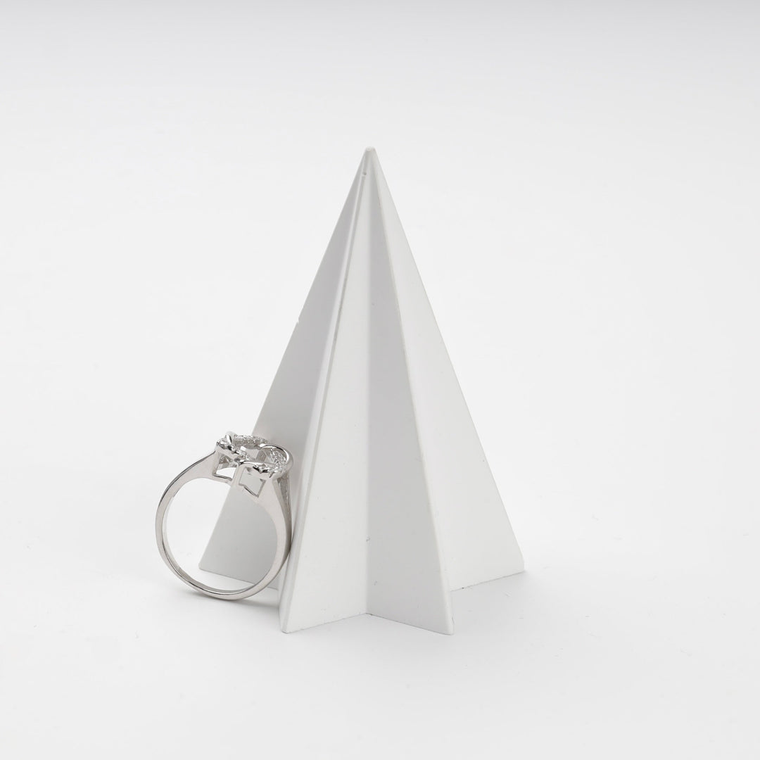 Silver 925 Moving Center Cubic Zirconia Ring | Ukrainian Jewelry