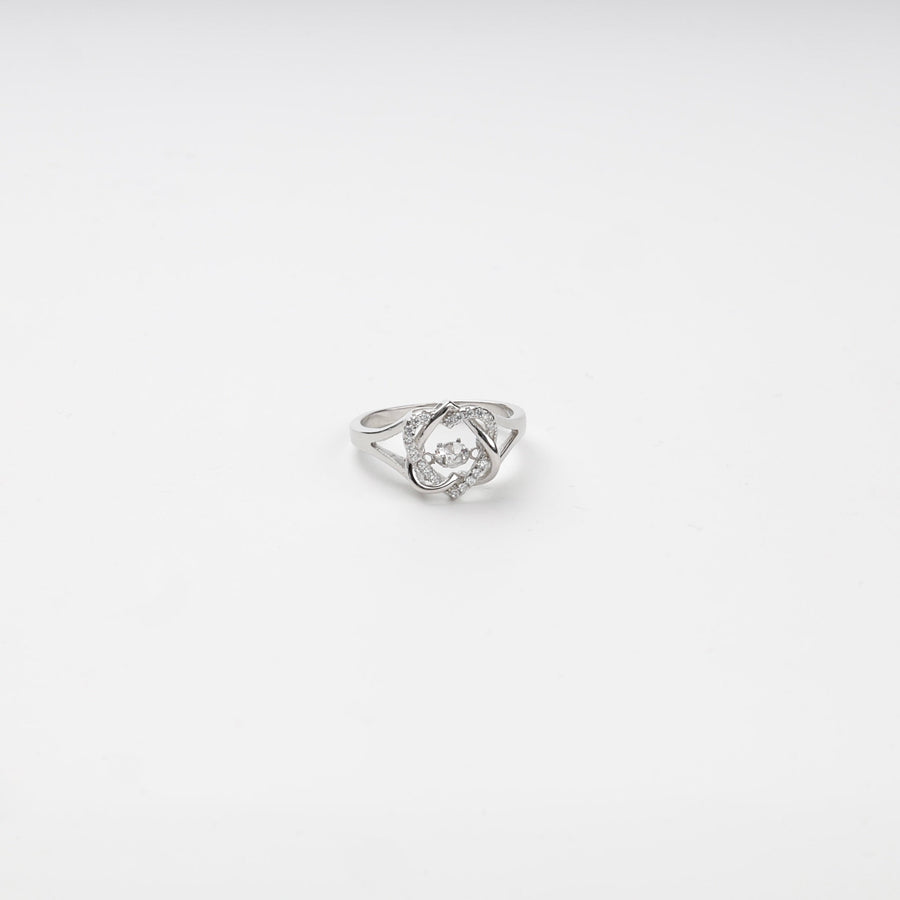 Silver 925 Moving Center Cubic Zirconia Ring | Ukrainian Jewelry