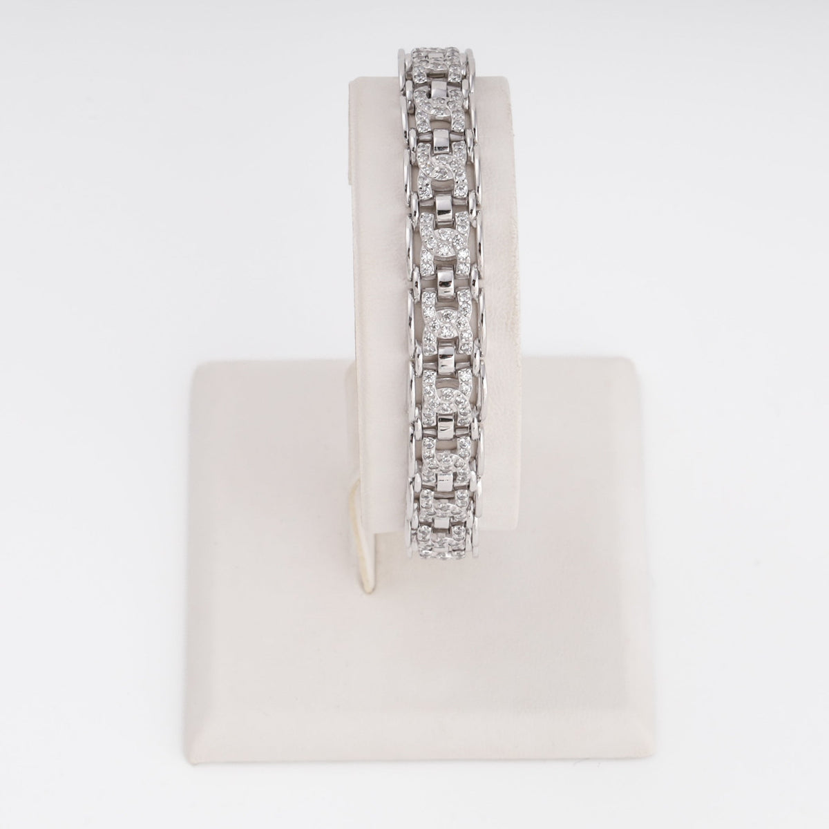 White Gold Bracelet with Cubic Zirconia 14K (585) | Ukrainian Jewelry