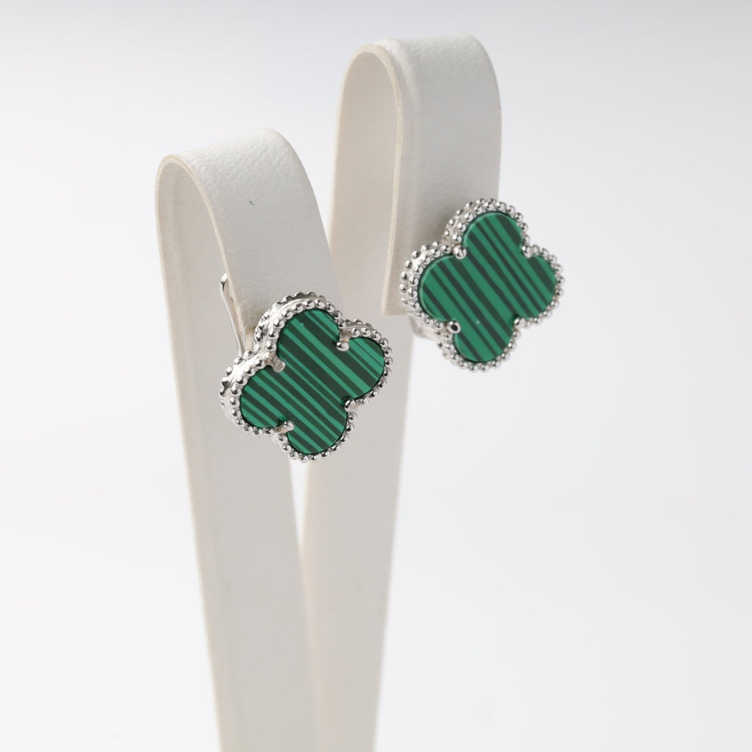 "Clover" malachit big - Ukrainian Jewelry