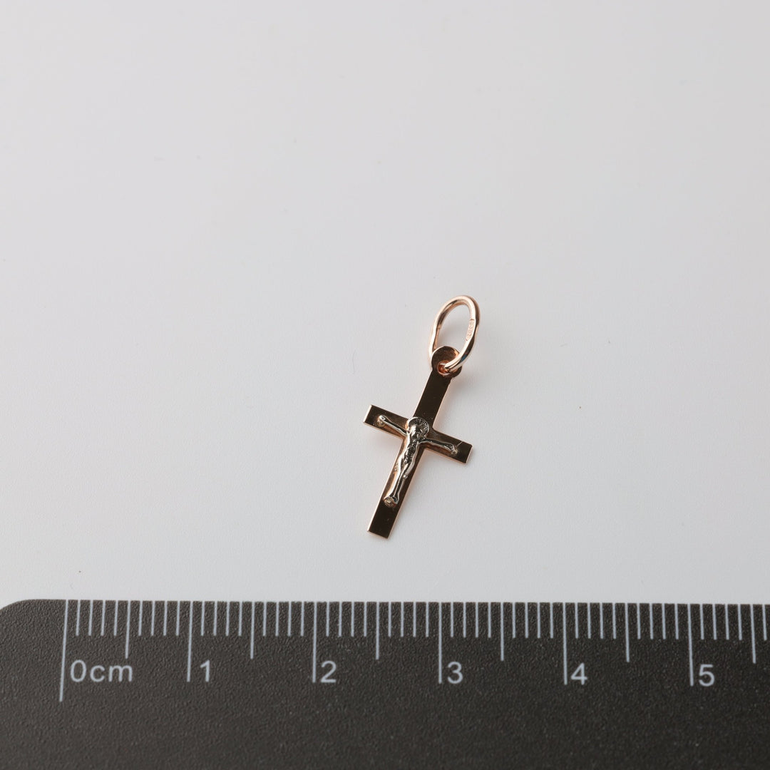 Small Crucifix Pendant | 14K Gold - Ukrainian Jewelry