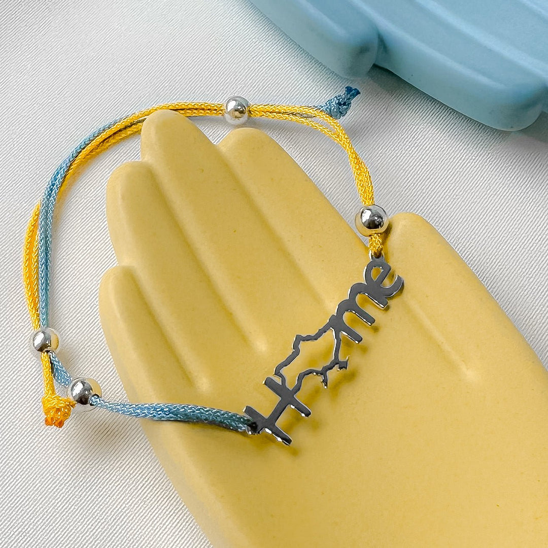 "Home" yellow&blue threads - Ukrainian Jewelry