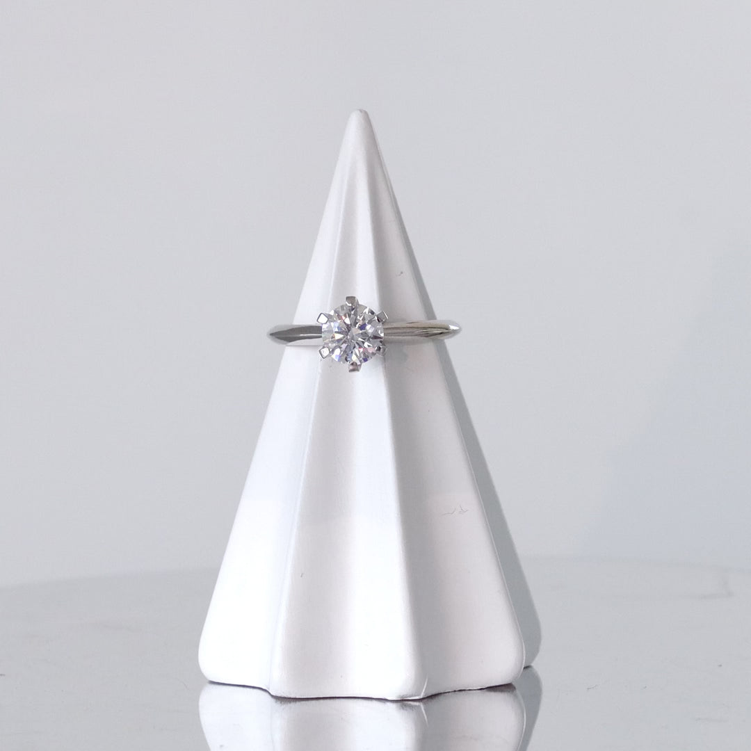 1 carat Lab Diamond Engagement ring | White gold 585