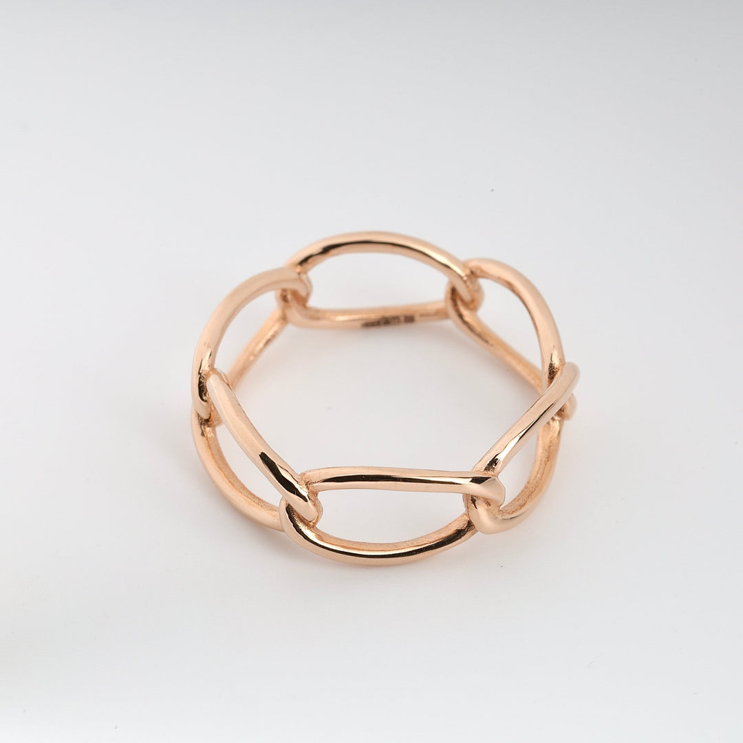 "Ring Chain" rose gold - Ukrainian Jewelry