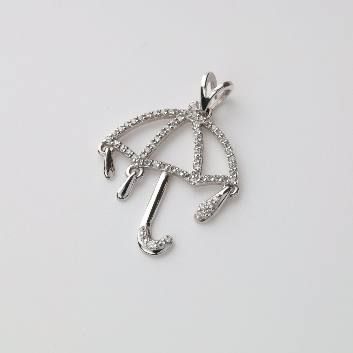 Pendant "Umbrella" | 14K White Gold - Ukrainian Jewelry