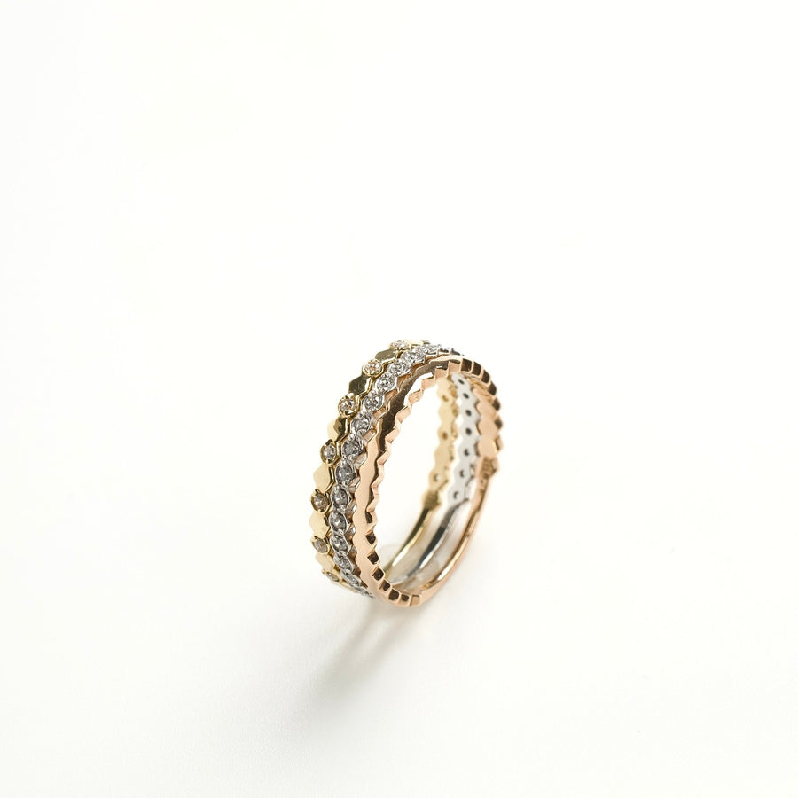 Golden Trio Ring - Ukrainian Jewelry