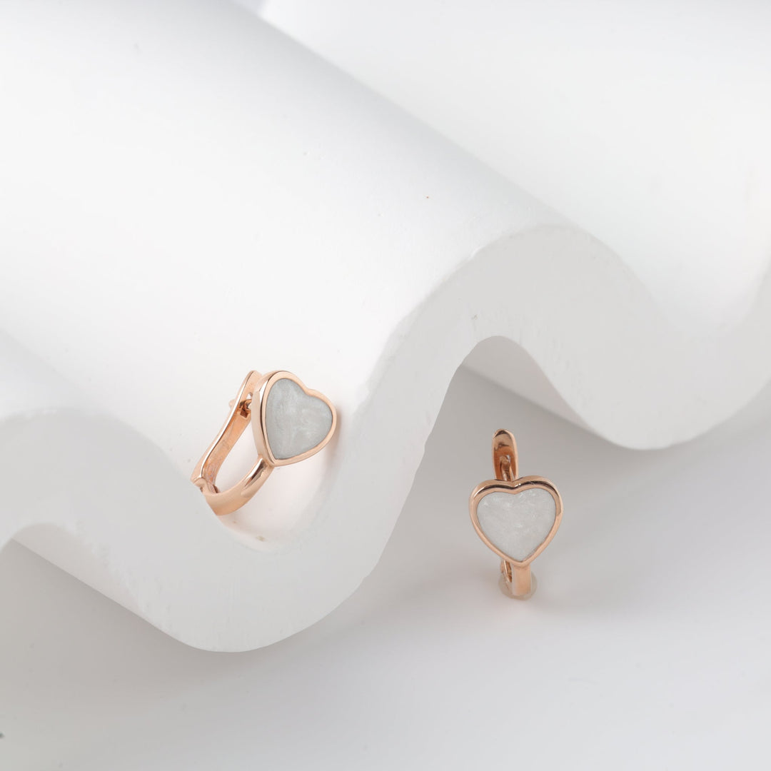 Золоті сережки Казкові Серця - Ukrainian Jewelry