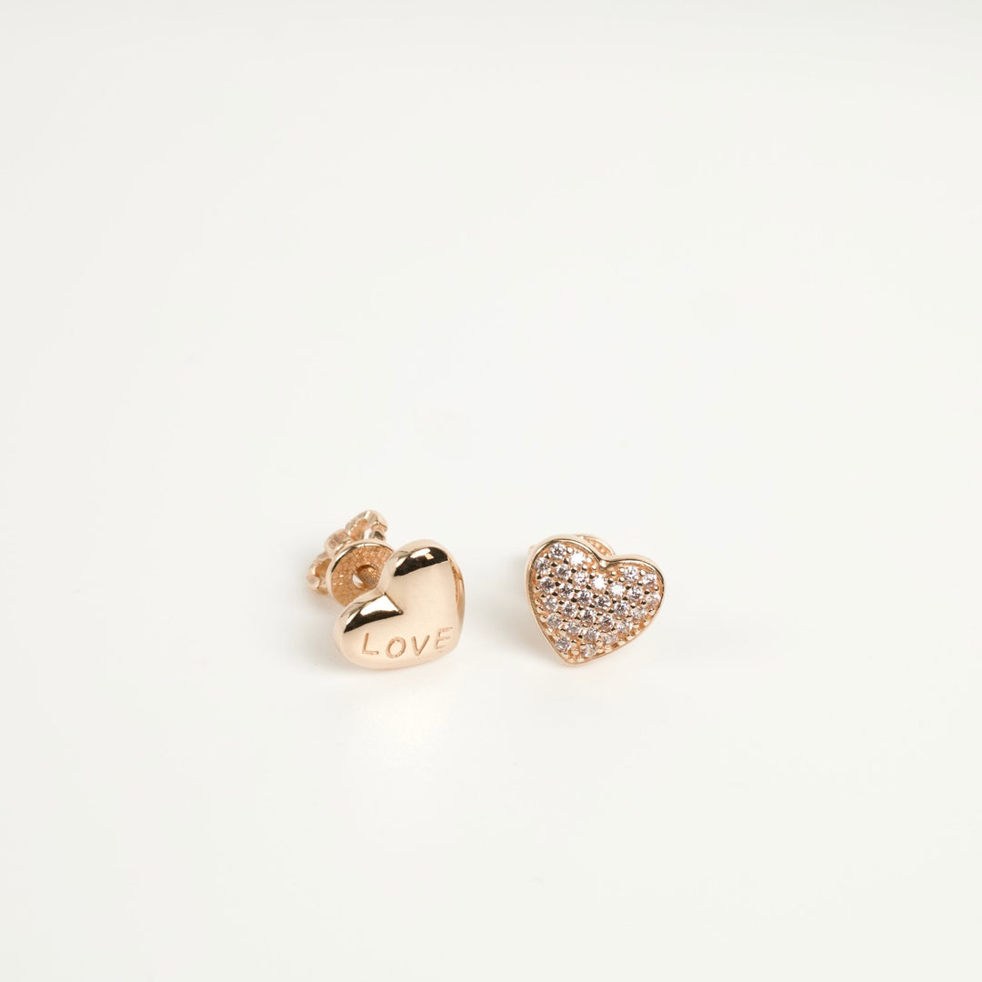 Screwback Earrings Love | 14K Gold