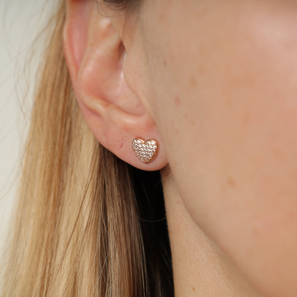 Screwback Earrings Love | 14K Gold